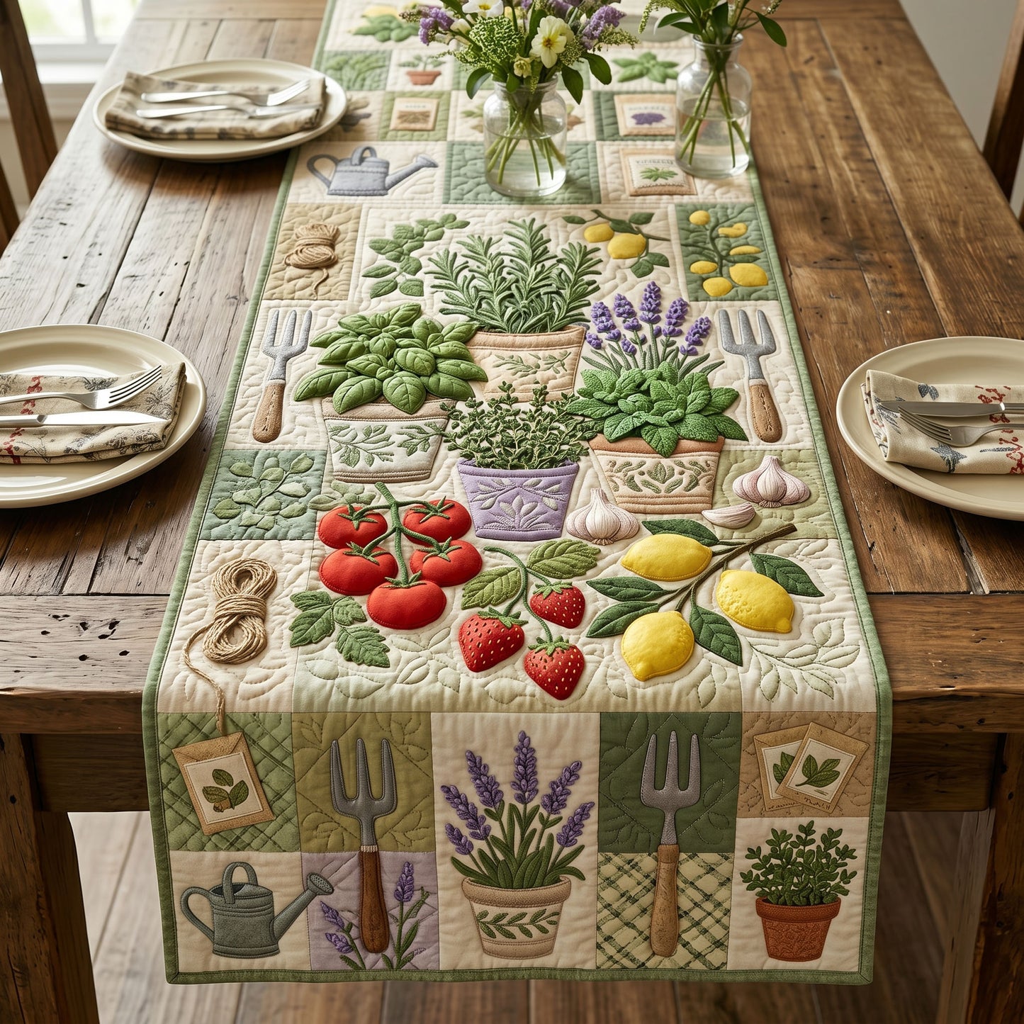 Garden Escape Quilted Table Runner GFTONMU305