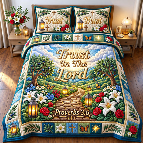 Christian Faith 3-Piece Quilted Bedding Set GFTONMU3056