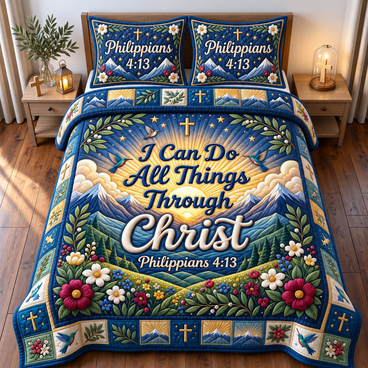 Christian Faith 3-Piece Quilted Bedding Set GFTONMU3057