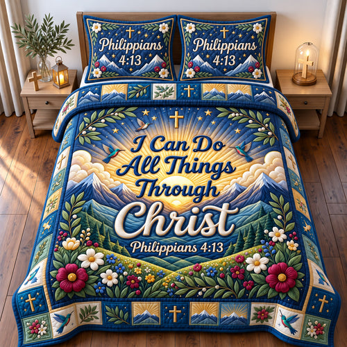 Christian Faith 3-Piece Quilted Bedding Set GFTONMU3057