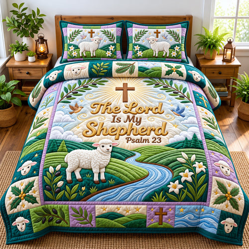 Christian Faith 3-Piece Quilted Bedding Set GFTONMU3059