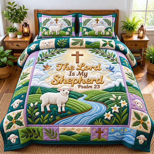 Christian Faith 3-Piece Quilted Bedding Set GFTONMU3059