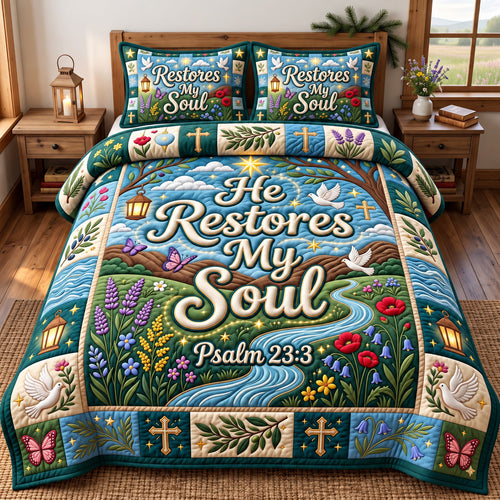 Christian Faith 3-Piece Quilted Bedding Set GFTONMU3060