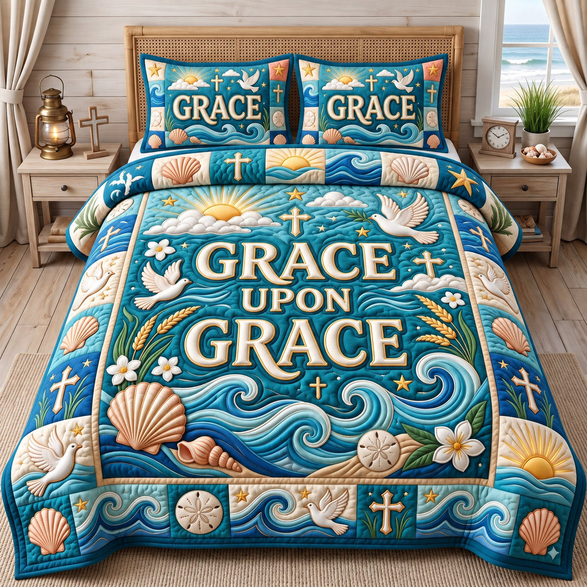 Christian Faith 3-Piece Quilted Bedding Set GFTONMU3061