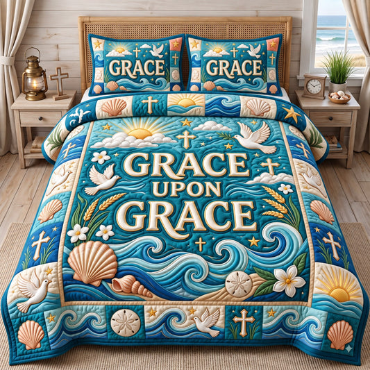 Christian Faith 3-Piece Quilted Bedding Set GFTONMU3061