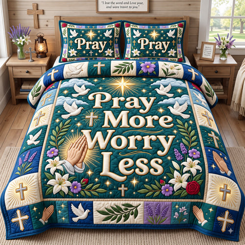 Christian Faith 3-Piece Quilted Bedding Set GFTONMU3062