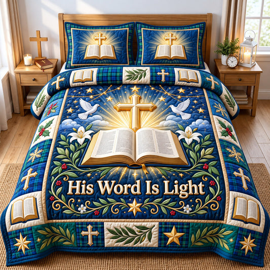 Christian Faith 3-Piece Quilted Bedding Set GFTONMU3063