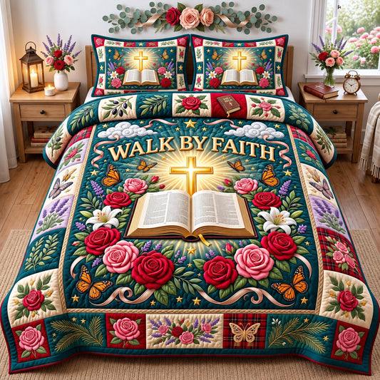 Christian Faith 3-Piece Quilted Bedding Set GFTONMU3064