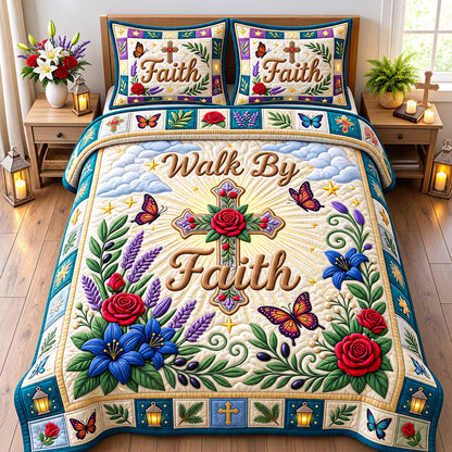 Christian Faith 3-Piece Quilted Bedding Set GFTONMU3066