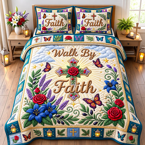 Christian Faith 3-Piece Quilted Bedding Set GFTONMU3066