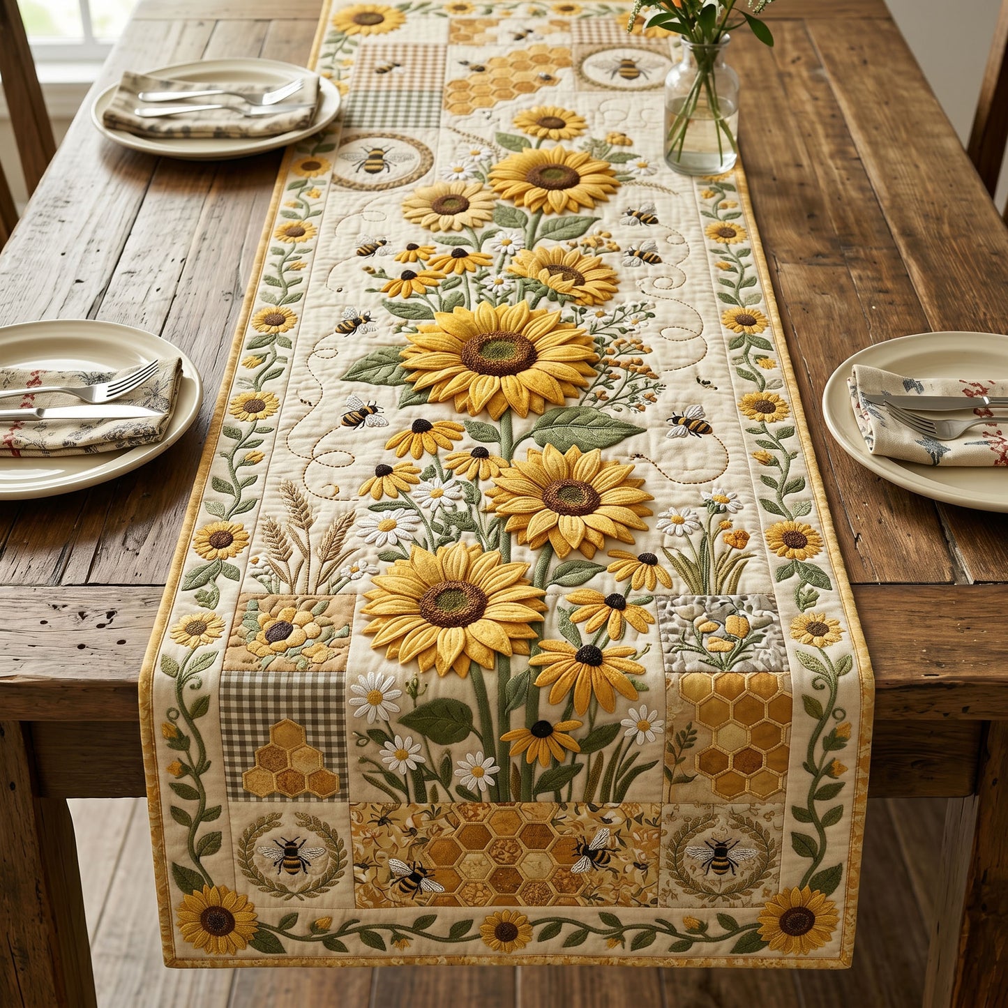 Garden Escape Quilted Table Runner GFTONMU307