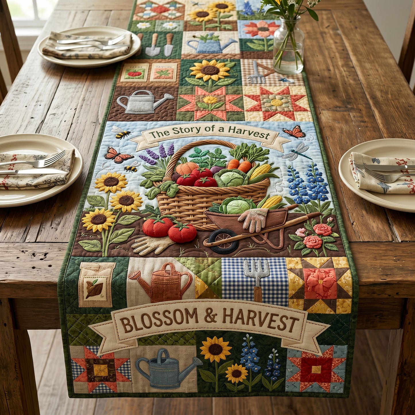 Garden Escape Quilted Table Runner GFTONMU311