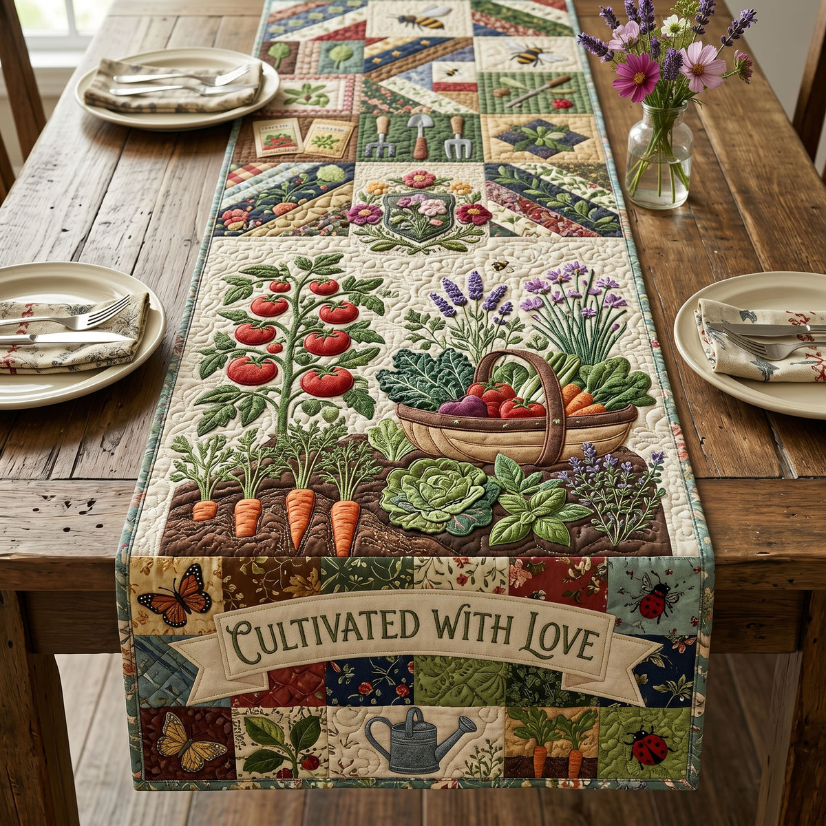 Garden Escape Quilted Table Runner GFTONMU313