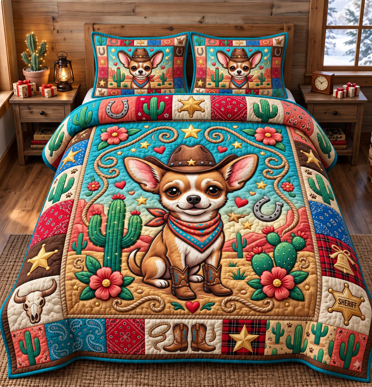 Chihuahua Lover 3-Piece Quilted Bedding Set GFTONMU3136