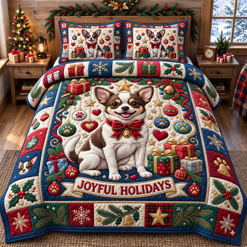 Chihuahua Lover 3-Piece Quilted Bedding Set GFTONMU3138