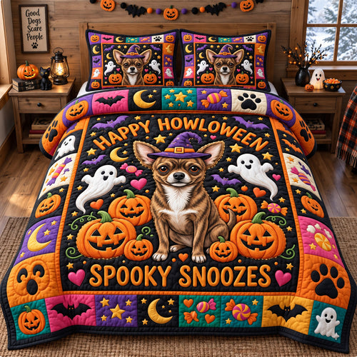 Chihuahua Lover 3-Piece Quilted Bedding Set GFTONMU3139