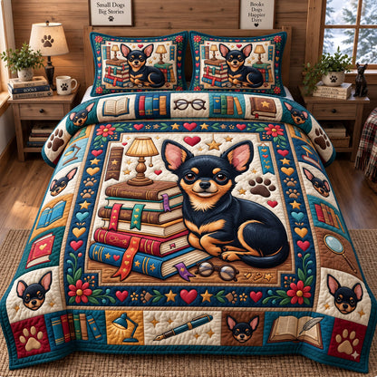 Chihuahua Lover 3-Piece Quilted Bedding Set GFTONMU3144