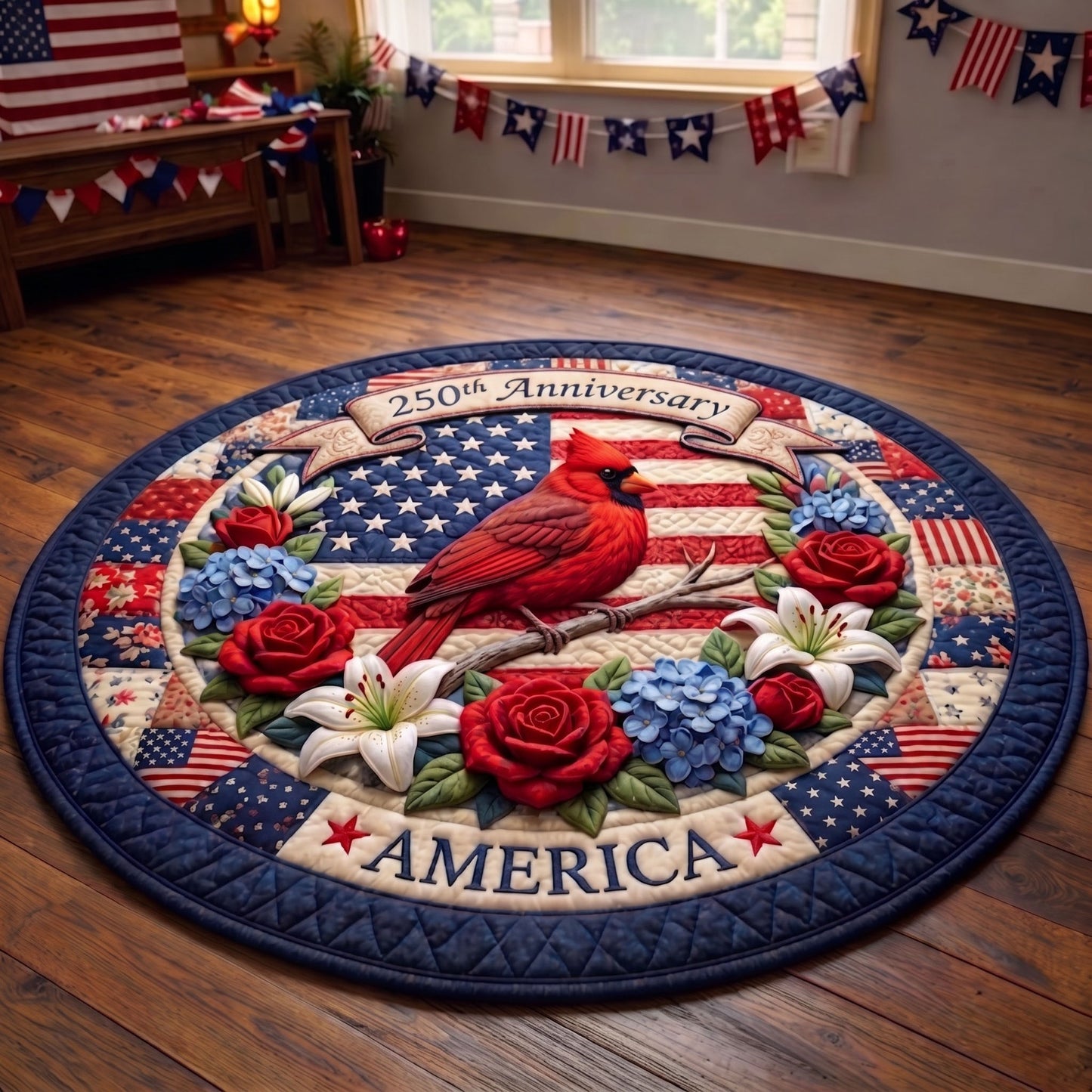 American Pride Quilted Round Mat GFTONMU32