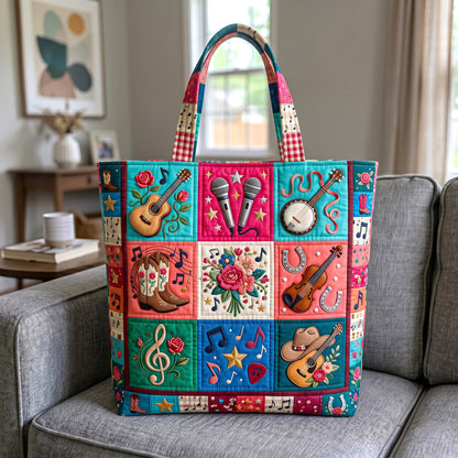 Country Music Quilted Tote Bag GFTONMU3212