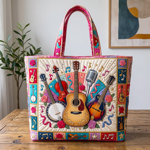 Country Music Quilted Tote Bag GFTONMU3214