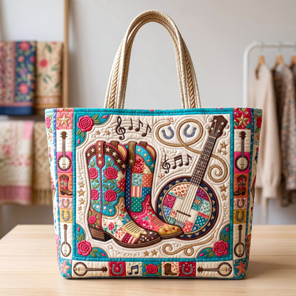 Country Music Quilted Tote Bag GFTONMU3217