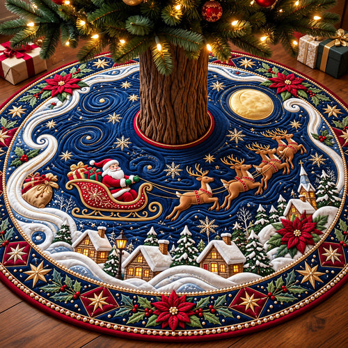 Santa Claus Quilted Tree Skirt GFTONMU3220
