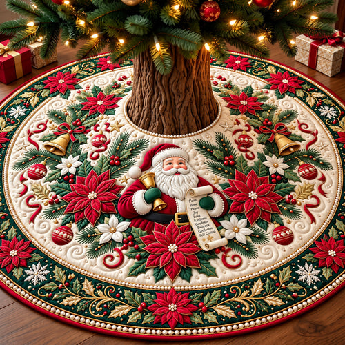 Santa Claus Quilted Tree Skirt GFTONMU3221