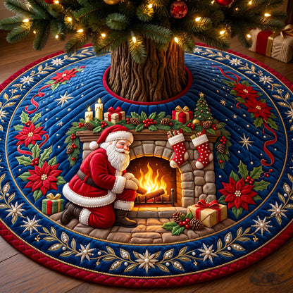 Santa Claus Quilted Tree Skirt GFTONMU3223