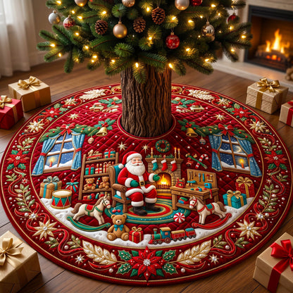 Santa Claus Quilted Tree Skirt GFTONMU3224