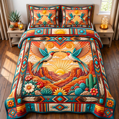 Sacred Bird 3-Piece Quilted Bedding Set GFTONMU3247