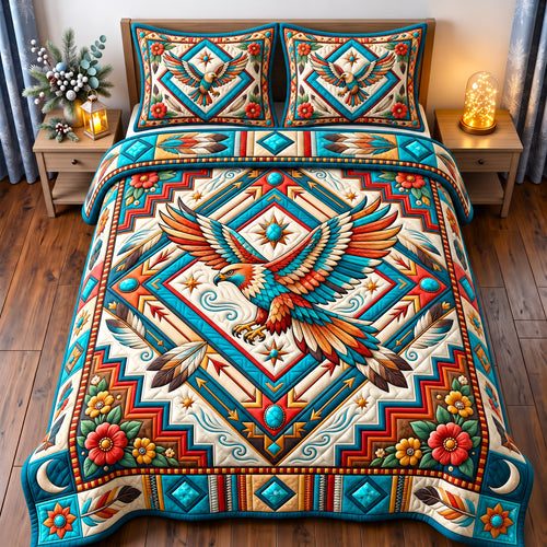 Sacred Bird 3-Piece Quilted Bedding Set GFTONMU3248