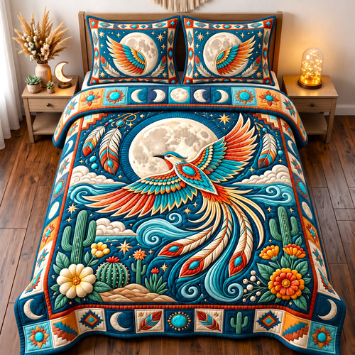 Sacred Bird 3-Piece Quilted Bedding Set GFTONMU3249