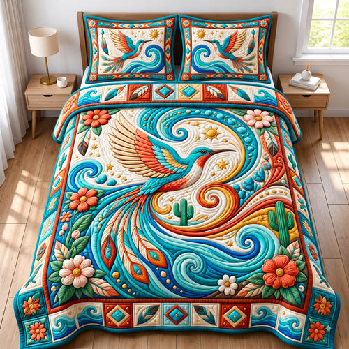 Sacred Bird 3-Piece Quilted Bedding Set GFTONMU3250