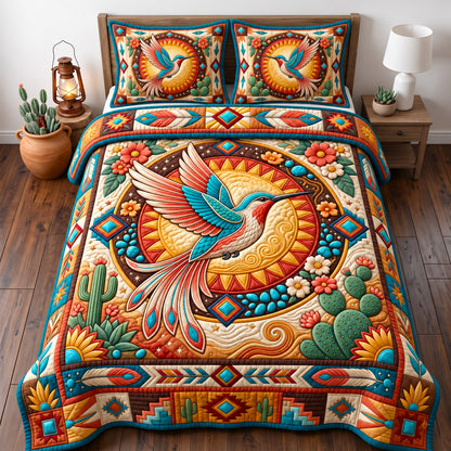 Sacred Bird 3-Piece Quilted Bedding Set GFTONMU3251