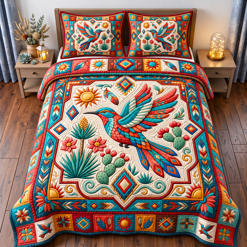 Sacred Bird 3-Piece Quilted Bedding Set GFTONMU3252