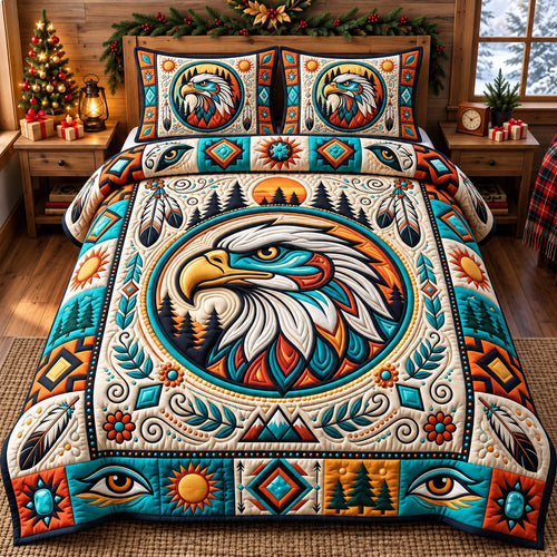 Eagle Spirit 3-Piece Quilted Bedding Set GFTONMU3261
