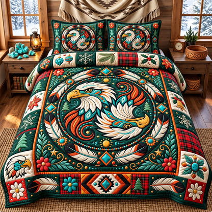 Eagle Spirit 3-Piece Quilted Bedding Set GFTONMU3262