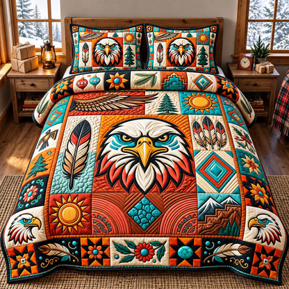 Eagle Spirit 3-Piece Quilted Bedding Set GFTONMU3265
