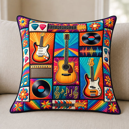 Guitar Lover Quilted Pillow Case GFTONMU3290 C2