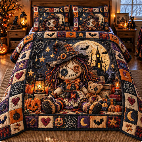 Voodoo Doll 3-Piece Quilted Bedding Set GFTONMU3321