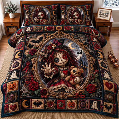 Voodoo Doll 3-Piece Quilted Bedding Set GFTONMU3322