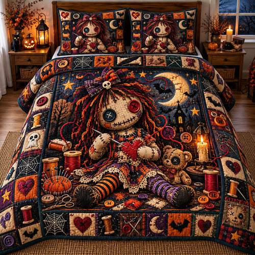 Voodoo Doll 3-Piece Quilted Bedding Set GFTONMU3323