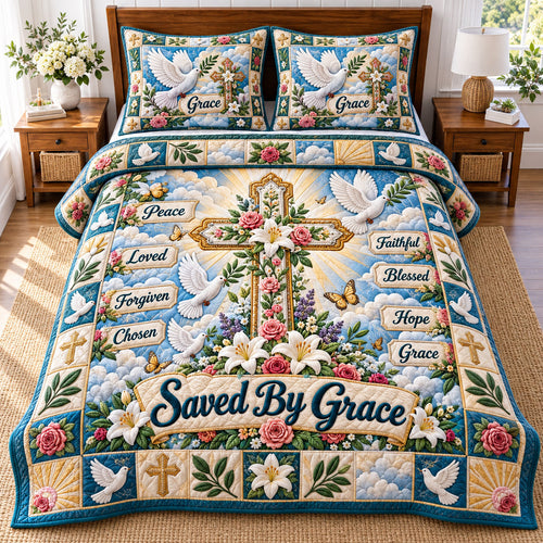 Christian Faith 3-Piece Quilted Bedding Set GFTONMU3420