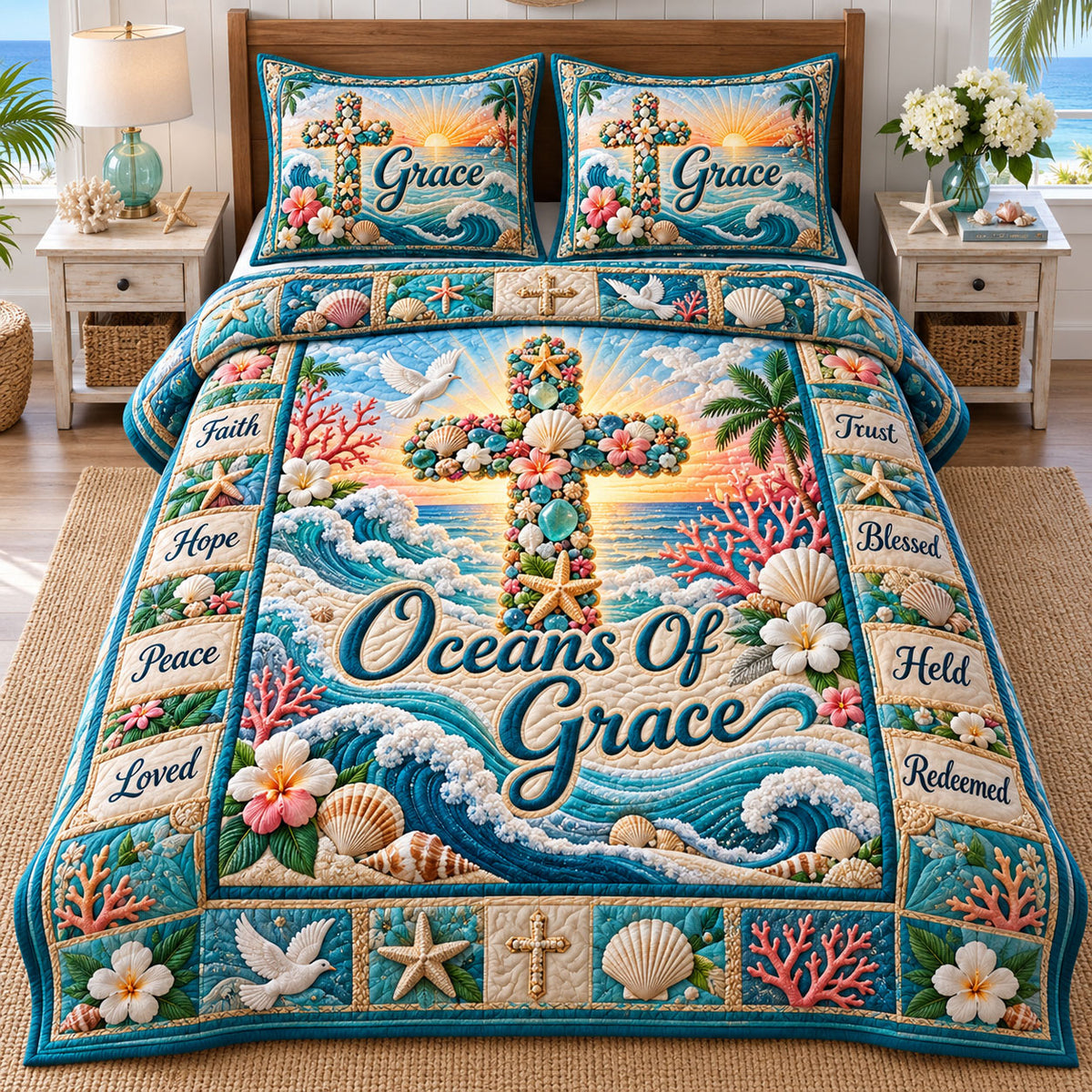 Christian Faith 3-Piece Quilted Bedding Set GFTONMU3422