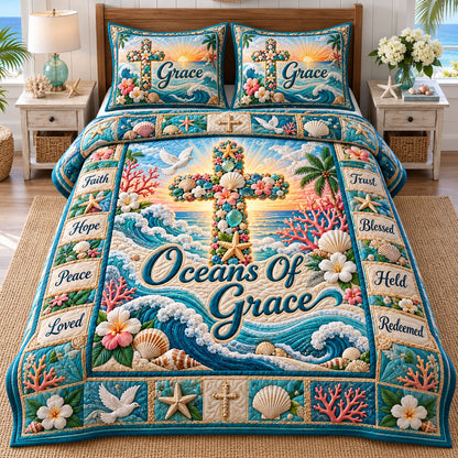 Christian Faith 3-Piece Quilted Bedding Set GFTONMU3422