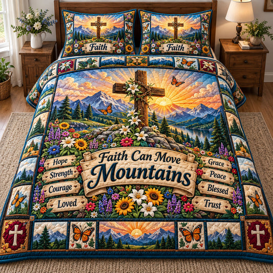 Christian Faith 3-Piece Quilted Bedding Set GFTONMU3423