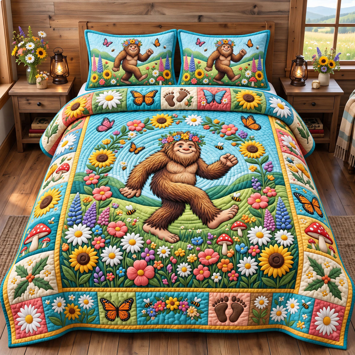 Forest Legend 3-Piece Quilted Bedding Set GFTONMU3431