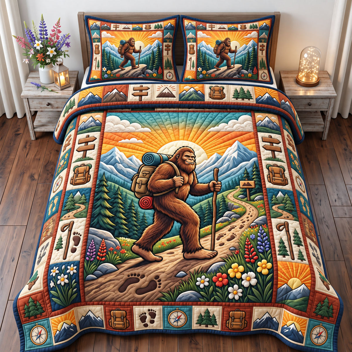 Forest Legend 3-Piece Quilted Bedding Set GFTONMU3432