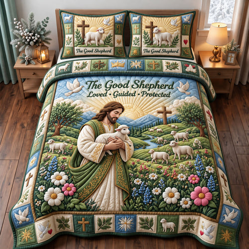 Christian Faith 3-Piece Quilted Bedding Set GFTONMU3439