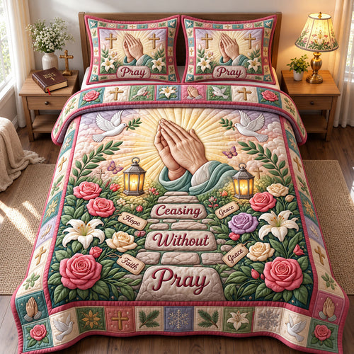 Christian Faith 3-Piece Quilted Bedding Set GFTONMU3441